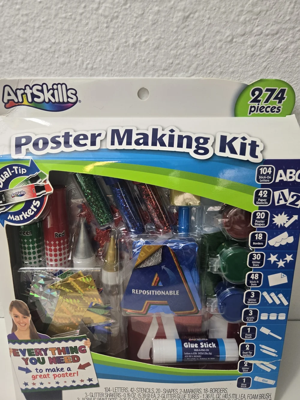 Poster Making Kit - Multicolor Craft Set, 274 Pieces